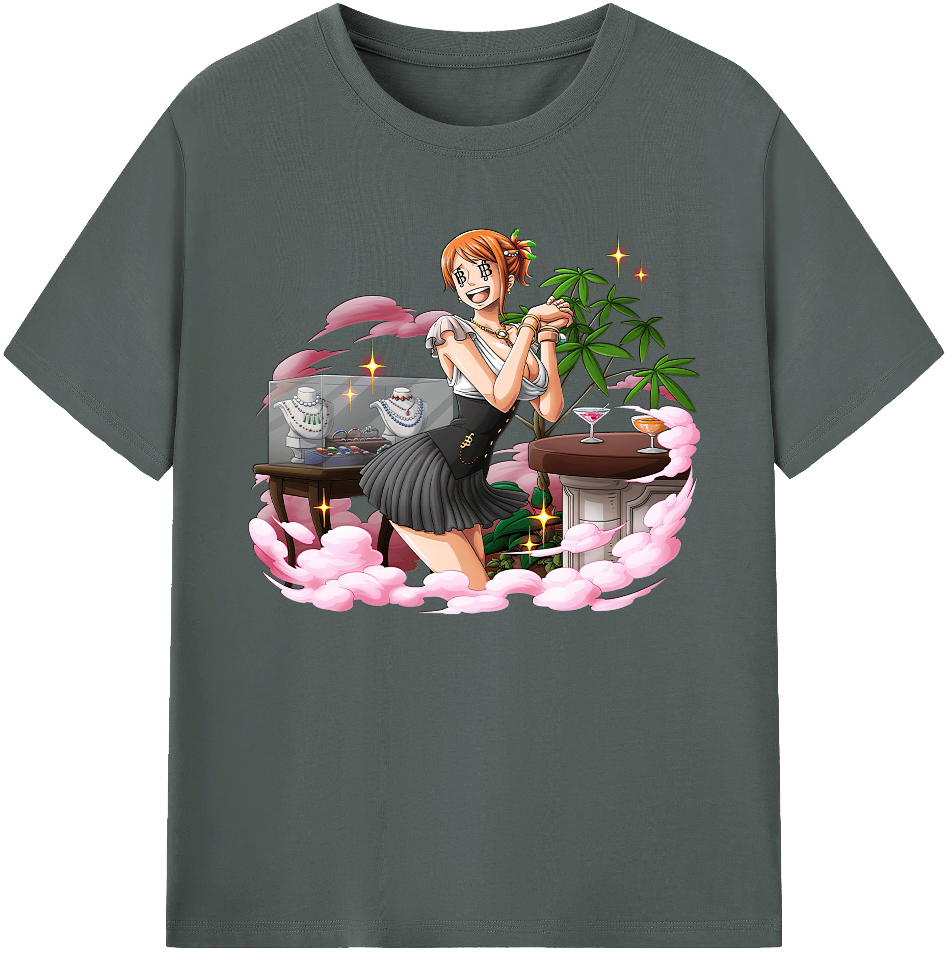 （画像用） ワンピース ナミ ONE PIECE Nami 綿100％ メンズ半袖Tシャツ｜肌触りやわらか＆通気性